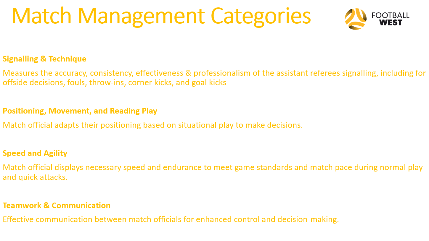 Match Management Categories AR